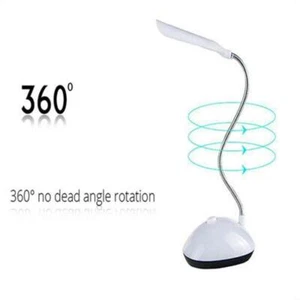 Flexible LED Reading-Light Dimmable Bedside Desk Table Lamp-Battery P8L5 - Picture 1 of 10