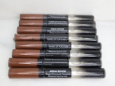 MAKE UP FOR EVER AQUA ROUGE WATERPROOF LIQUID COLOR 7 0.08 OZ 8PCS *DETAILS* - Image 1 of 4