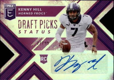 2018 Panini Elite Draft Autograph Status Die Cut Purple Kenny Hill RC AUTO /99 - Image 1 of 2