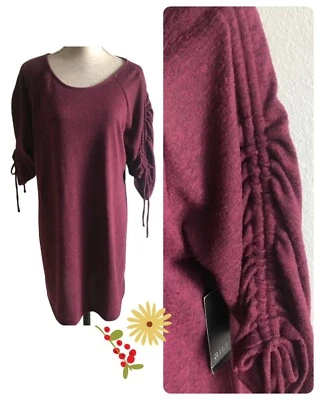 Vestido polar suave A.N.A.🌼 Sin cordones Color: Rubí profundo Talla: XL Foto 1 de 4