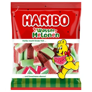 Haribo Melonen trikolor 3cm großen Fruchtgummihappen dreifarbig 160g - Picture 1 of 1