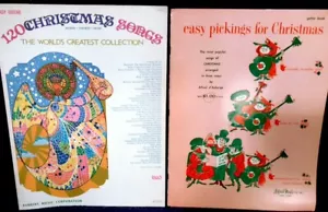 2 Vintage GUITAR Christmas SONG Sheet MUSIC Chords EASY Picking BOOK LOT Vocals - Picture 1 of 8