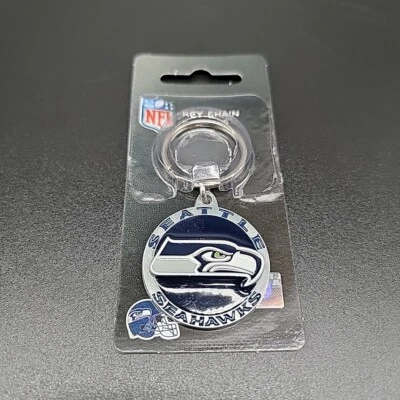 New Seattle Seahawks Siskiyou Sports 2004 Pewter NFL Football Keychain Metal - Image 1 of 4