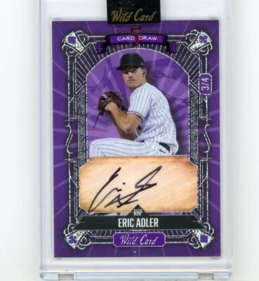 2024 WILD CARD 5 CARD DRAW ERIC ADLER PURPLE AUTO /4 - Image 1 of 2