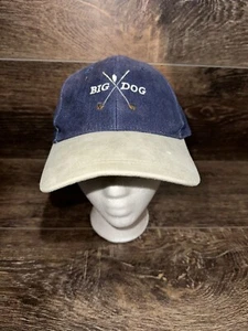 VTG 90s Big Dogs Golf Hat Cap Blue Strapback Baseball Authentic Big Dog Dad - Picture 1 of 9