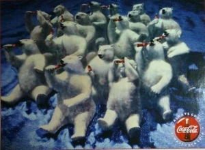 Rompecabezas de osos polares sedientos de juegos de búfalo 1000 piezas Coca Cola siempre genial - Imagen 1 de 5