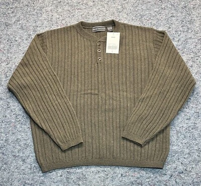 Винтажный мужской свитер David Taylor большой коричневый текстурированный пуловер Sears сделано в США - Изображение 1 из 4