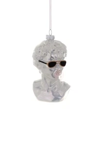 Cody Foster Bust David Blowing Bubble Glass Christmas Tree Ornament Decor 2023 - Picture 1 of 1