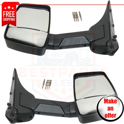 Espejo retrovisor de remolque, juego de 2 izquierdo y derecho, manual para Ford E-350 Super Duty 1999-2015 Foto 1 de 4