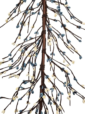 Guirnalda EV-C12 Pip Berry en color azul rural y crema decoración del hogar guirnaldas evento Foto 1 de 4