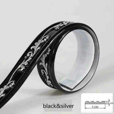 5M Embossed Wall Sticker Baseboard Self-Adhesive wall Corner Line Waterproof - Image 1 of 4