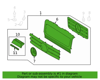 Conjunto de parrilla Mercedes Benz G 63 AMG G 65 AMG 2013-2018 OE 46388023009999 Foto 1 de 3
