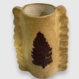 Handmade Studio Pottery Vase Tree Design - Picture 1 of 6