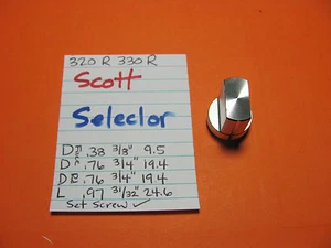 📈 HH SCOTT 320R AND 330R RECEIVER SELECTOR KNOB  - Picture 1 of 3