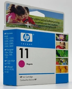 HP 11 Magenta Genuine HP Ink Cartridge - New - Zdjęcie 1 z 4