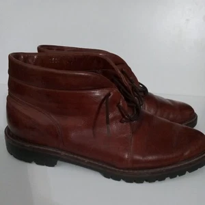 Cole Haan Glenn Chukka Lace Up Brown Leather ankle Boots shoes Men's 8.5M - Picture 1 of 5