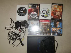 Sony PS2 Game System Bundle w/ contoller 7 Games 2 Memory Cards - Picture 1 of 6