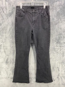Mother Jeans Black Gray Stretch Flared Leg The Weekender Not Guilty Size 33 USA - Picture 1 of 22