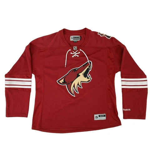 Phoenix Coyotes Jersey Women's Size XL Split Neck Tie Reebok NHL Hockey Shirt Cover