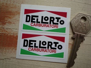 Adesivi DELLORTO 2" Coppia Race Bike Moto LAMBRETTA Moto Guzzi DUCATI VESPA - Foto 1 di 1