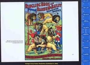 Löwen, wilde Dschungeltiere, Ringling Bros-Barnum & Bailey - Seite der Zirkusgeschichte - Bild 1 von 1
