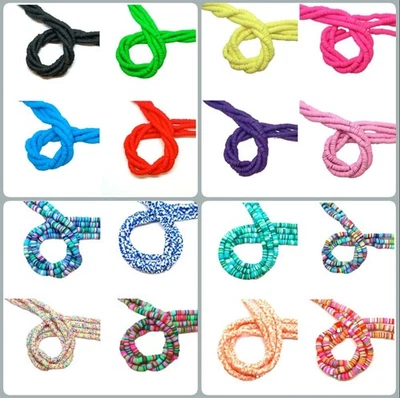 6mm Polymer Clay flat round Ceramic beads 16" Strand 350pcs DIY Jewellery Making - Image 1 of 4