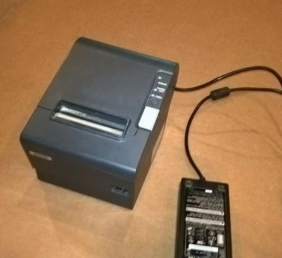 EPSON TM-T88IV - M129H THERMAL RECEIPT TICKET PRINTER - PARALLEL - BLACK + PSU - Image 1 of 4