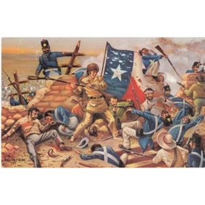 Davy Crockett At Alamo Oversized Postcard Reproduction of Painting EL Reedstrom - Picture 1 of 2