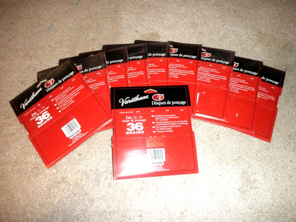 7" Hook n Loop  Sanding Discs for  EZV Floor Sanders or Others 36 Grit 203930 - Image 1 of 3