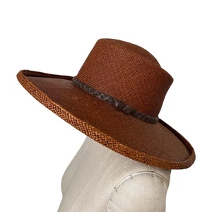 Pantropic Woven Brown Summer Hat Size Large - Picture 1 of 9