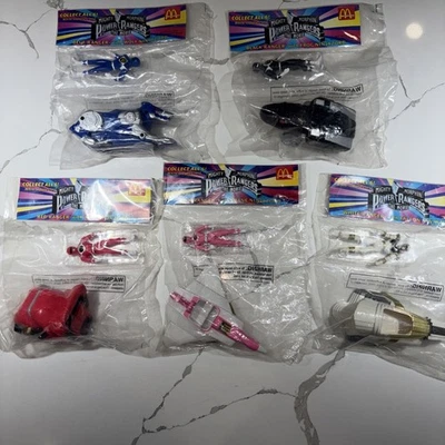 Mighty Morphin Power Rangers 1995 McDonald's Happy Meal игрушки набор из 5 новый нераспакованный - Изображение 1 из 4