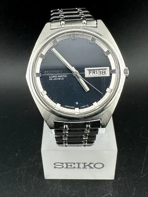 1968 Seiko Lord Matic Men's Automatic Day Date Eng/Kanji Black 37mm 5606-7090 - Image 1 of 4