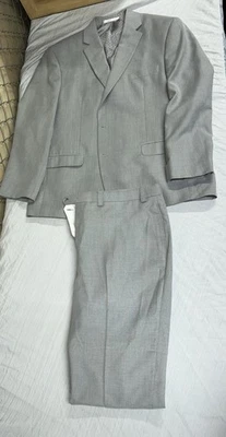 Костюм блейзер Lauren Ralph Lauren мужской серый клетчатый 2 предмета брюки 46R 40x28 - Изображение 1 из 4