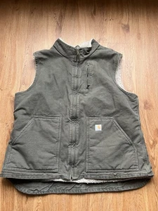 Carhartt Canvas Weste Fleece Größe L Grau - Bild 1 von 6