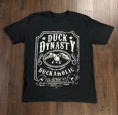 Vintage 2013 A&E Duck Dynasty Duckaholic 100 Proof Alcohol Mens Size Medium - Image 1 of 4