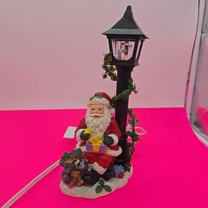 Weihnachten Weihnachtsmann mit Geschenktüte Nachtlicht 11" flackerndes Licht Post VIDEO! - Bild 1 von 7