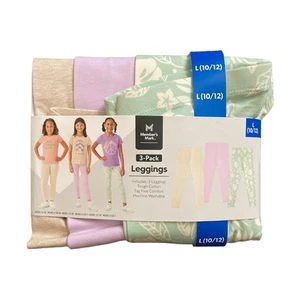 Member's Mark Girls Cotton Stretch Full-Waist Comfortable Elastic Leggings, 3pk - Picture 1 of 9