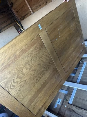 Oak Furniture Land Rustic Oak 4ft 7 x 3ft Extendable Dining Table - Ex Display - Image 1 of 4