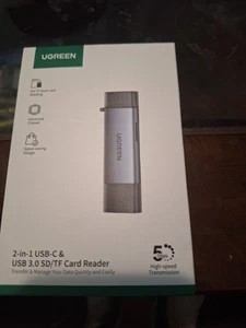UGREEN USB C 2-in-1 & USB 3.0 Micro SD Card and Memory Card Reader Adapter BULK - Picture 1 of 2
