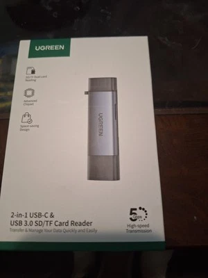 Cartão micro SD e adaptador leitor de cartão de memória UGREEN USB C 2 em 1 e USB 3.0 A GRANEL - Imagem 1 de 2