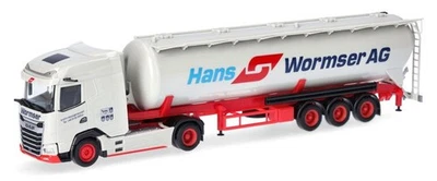 HERPA, DAF XG S 4x2 avec citerne 3 essieux HANS WORMSER, échelle 1/87, HER318815 - Photo 1/4