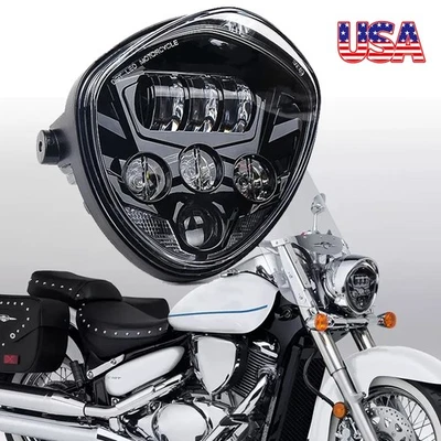 Faro LED DRL de 7" para Suzuki Boulevard C50 C90 M50 M90 M109R ajuste moto Foto 1 de 4