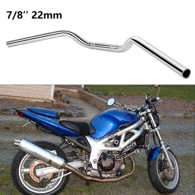 Motorcycle 7/8" 22mm Handlebar Drag Bar Chrome For Suzuki SV650 SV650N SV650S - Image 1 of 4