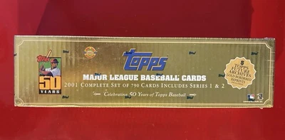 Juego Completo 2001 Topps 50 Años MLB Serie 790 Cartas 1 y 2 Sellado de Fábrica Foto 1 de 4