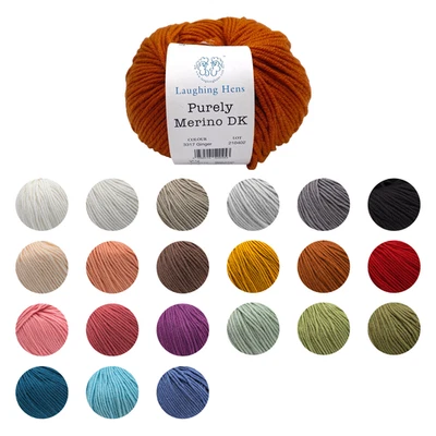 Purely Merino DK Yarn Double Knit 100% Superwash Fine Knitting Crochet Wool 50g - Image 1 of 4