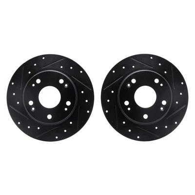 For Honda CR-Z 11-15 R1 Concepts Drilled & Slotted Rear Brake Rotor Set Foto 1 de 3