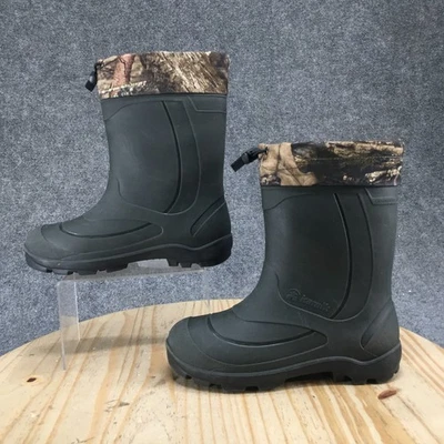 Kamik Boots Youth 6 Boys Snobuster 2 Camo Winter Snow Boot Olive Green Rubber - Image 1 of 4