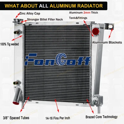 3 Row Radiator For 1985-1994 Ford Explorer Ranger Mazda Navajo B4000 3.0/4.0L V6 Foto 1 de 4