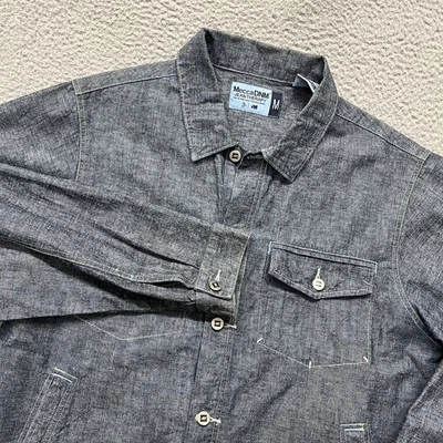 Y2K Mecca Denim Jacket Mens M Blue Cotton Hip Hop Streetwear Grunge - Imagem 1 de 4