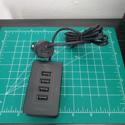 Insignia 4-Port Smart Charging Car Charger 5'FT Cable NS-MDC8U5N - Image 1 of 4
